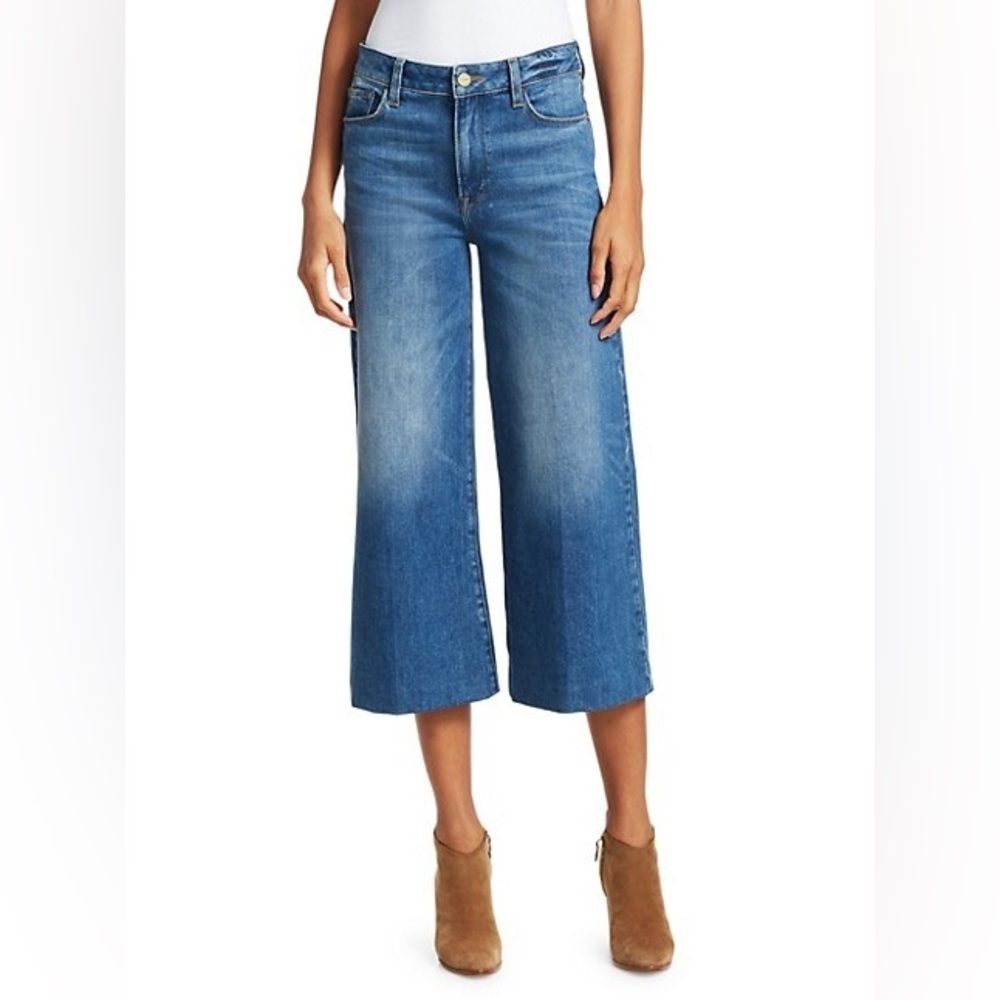 FRAME Le Vintage Crop Wide Leg Jeans, Size 27